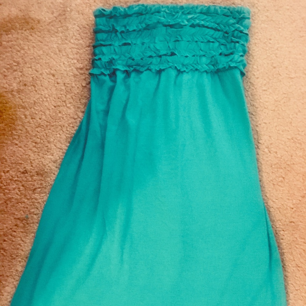 Long tank top/short dress teal Sz. S.